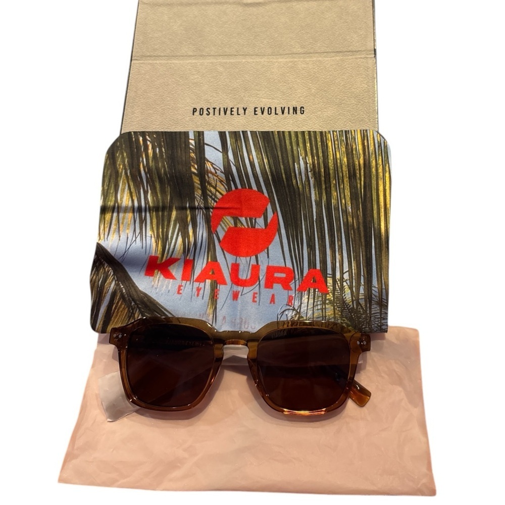KIAURA Lautner Premium UV400 Polarized Sunglasses - Whiskey - XL - Picture 8 of 9